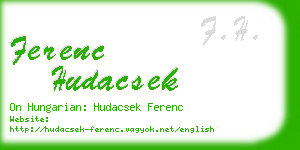 ferenc hudacsek business card